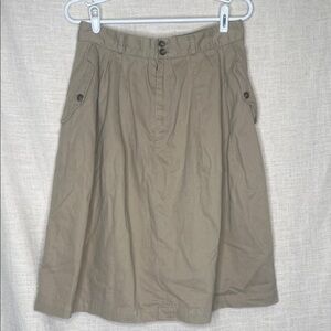 Ralph Lauren VintageWomen’s A-Line Khaki Button Waist Skirt size 12